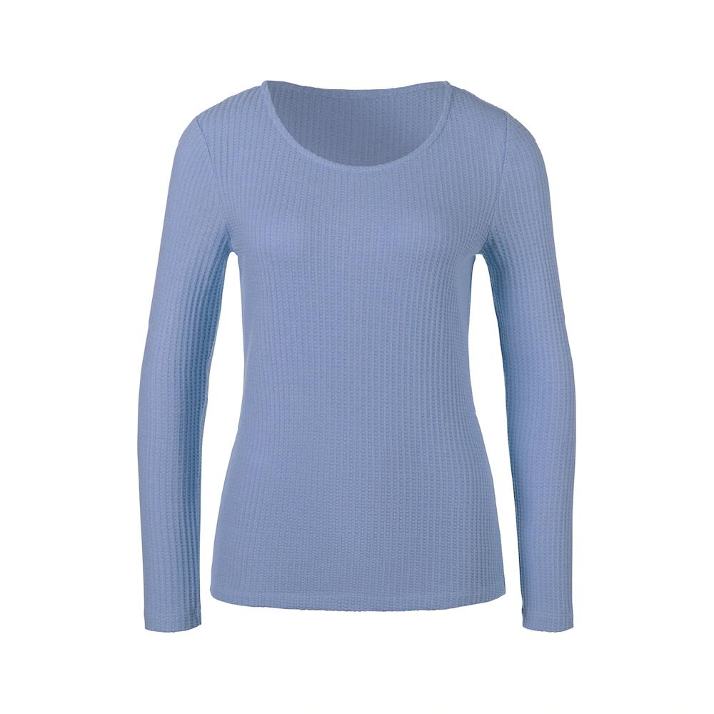 LASCANA Langarmshirt »in modischer Piqué-Optik« aus pflegeleichter Qualität mit Viskose Exklusivangebot