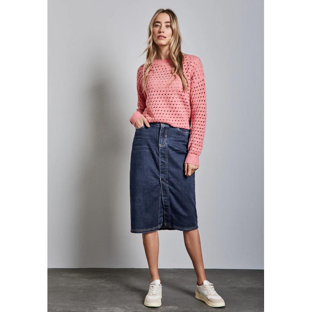 STREET ONE Jeansrock aus Baumwolle mit Stretchanteil Valentinstagsangebot