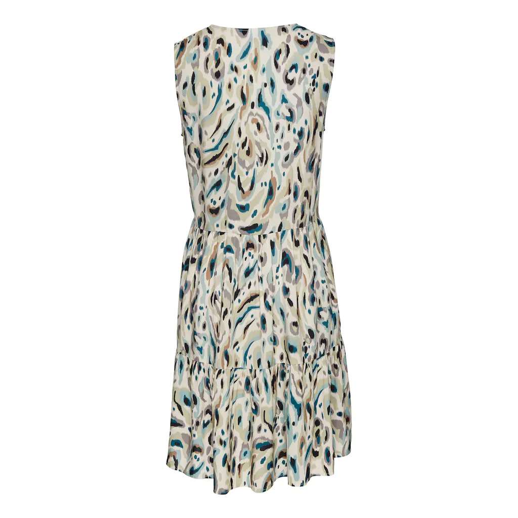 LASCANA Druckkleid mit Raffungen im Rockteil Sommerkleid mit Knopfleiste Strandkleid Jubiläumsangebot