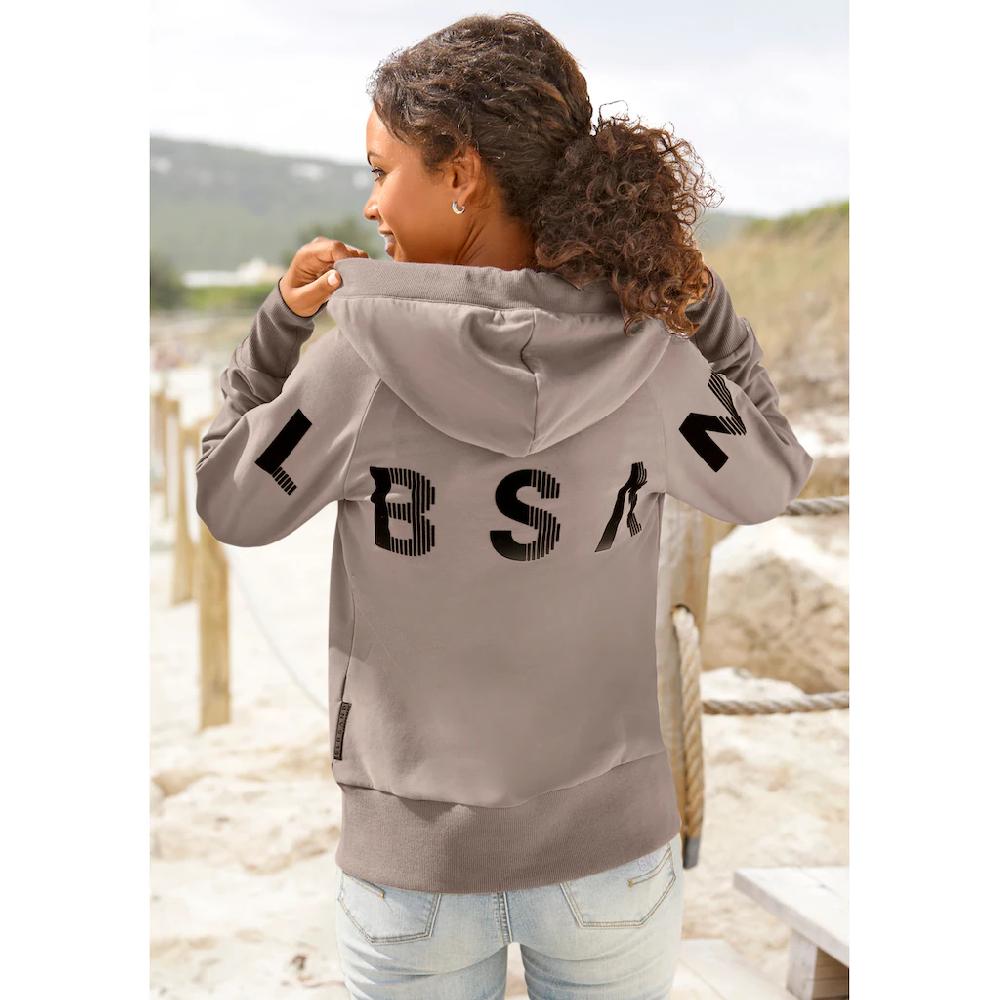 Elbsand Sweatjacke »Kekoa« mit großem Logodruck hinten bequeme Freizeitjacke mit Taschen Heißer Verkauf