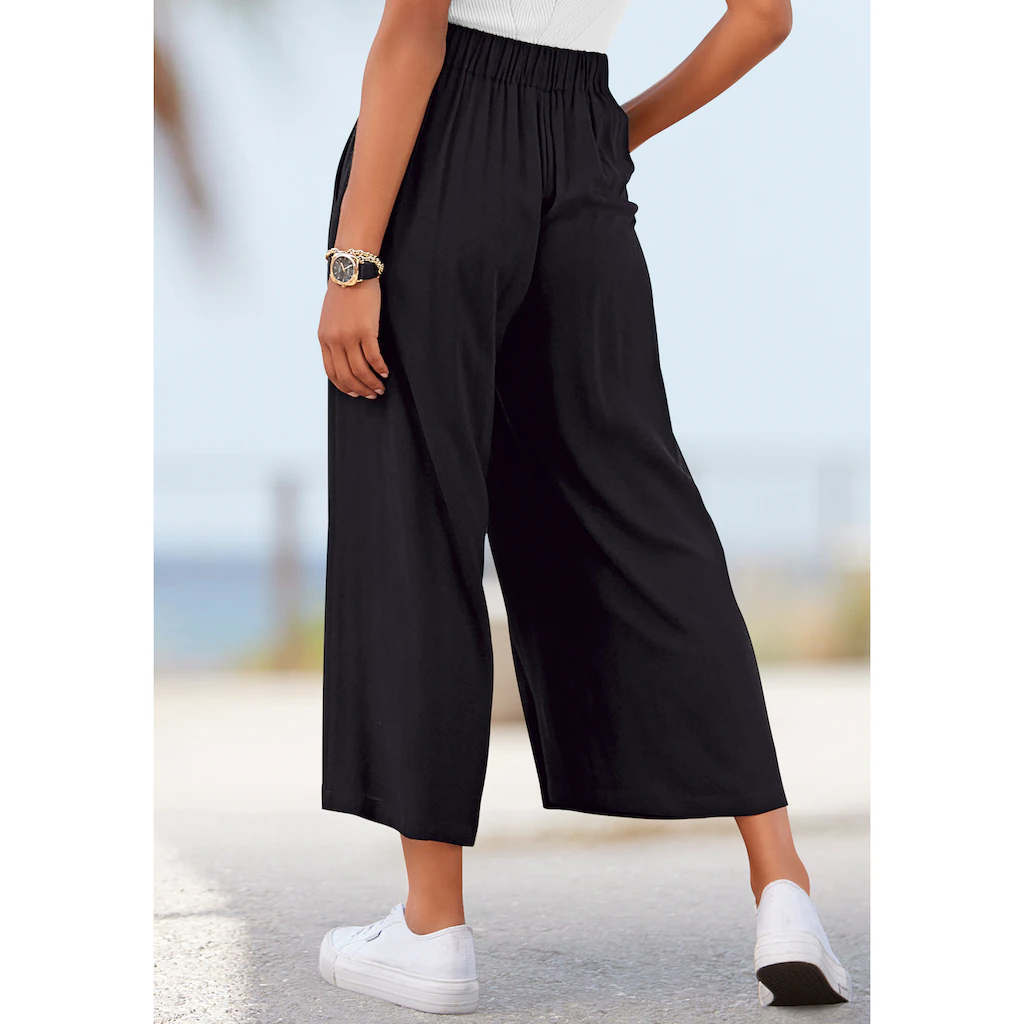 LASCANA Culotte mit Taschen weites Bein luftige Viskose sommerlich modisch Große Rabatte