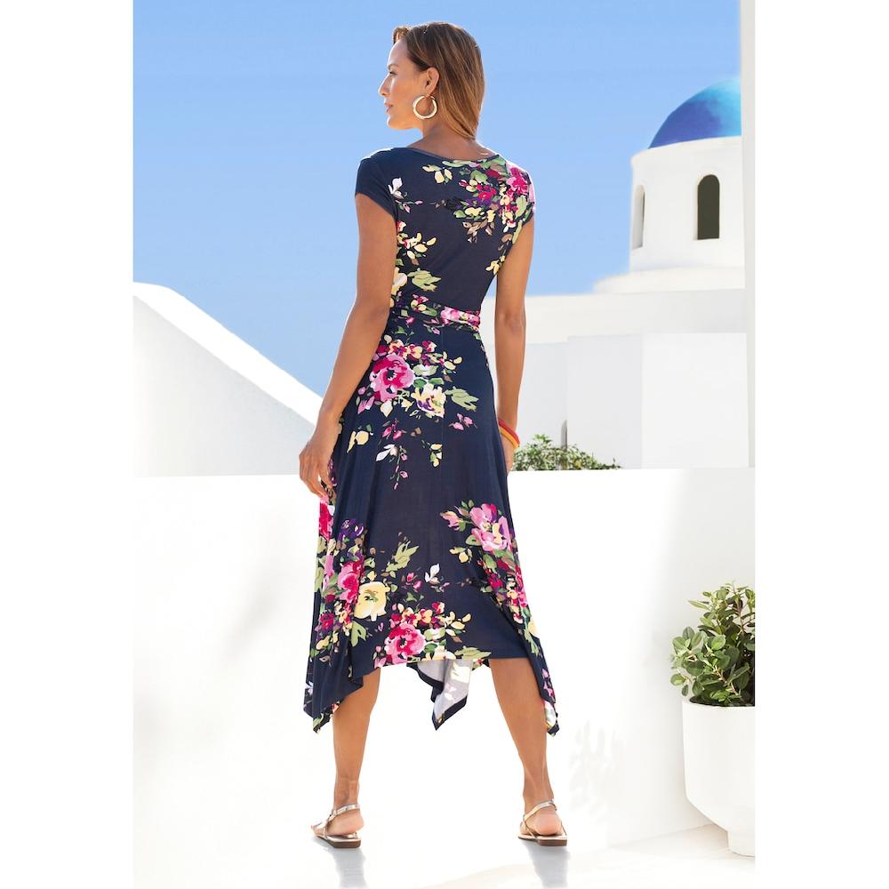 Beachtime Sommerkleid mit Zipfelsaum und Schleife in der Taille Jerseykleid Strandkleid Bestseller