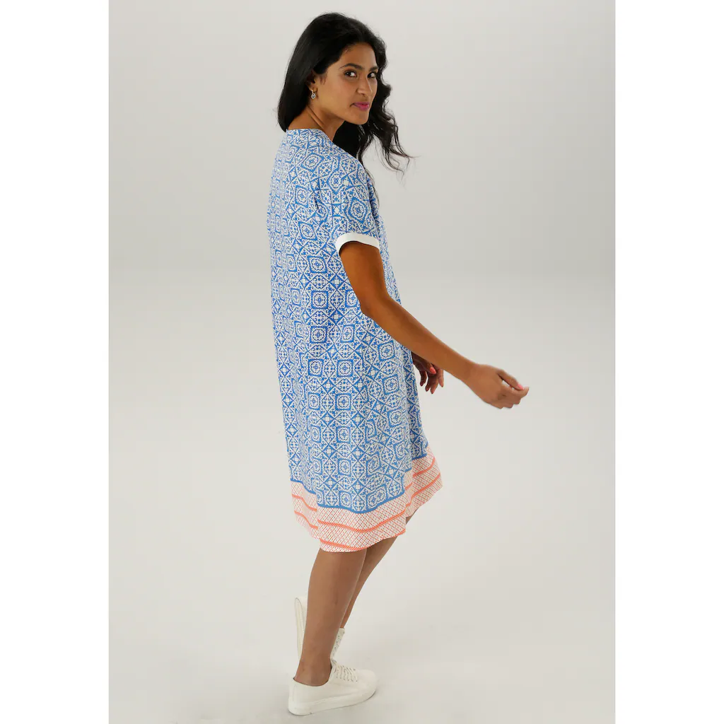 Aniston SELECTED Blusenkleid mit farbharmonischen Ornamenten-Musterung - NEUE KOLLEKTION Saisonale Angebote