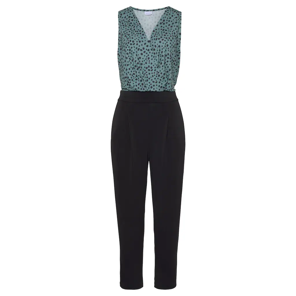 LASCANA Overall mit überlappendem Oberteil eleganter Jumpsuit Business-Look Kauf eins, bekomm eins gratis