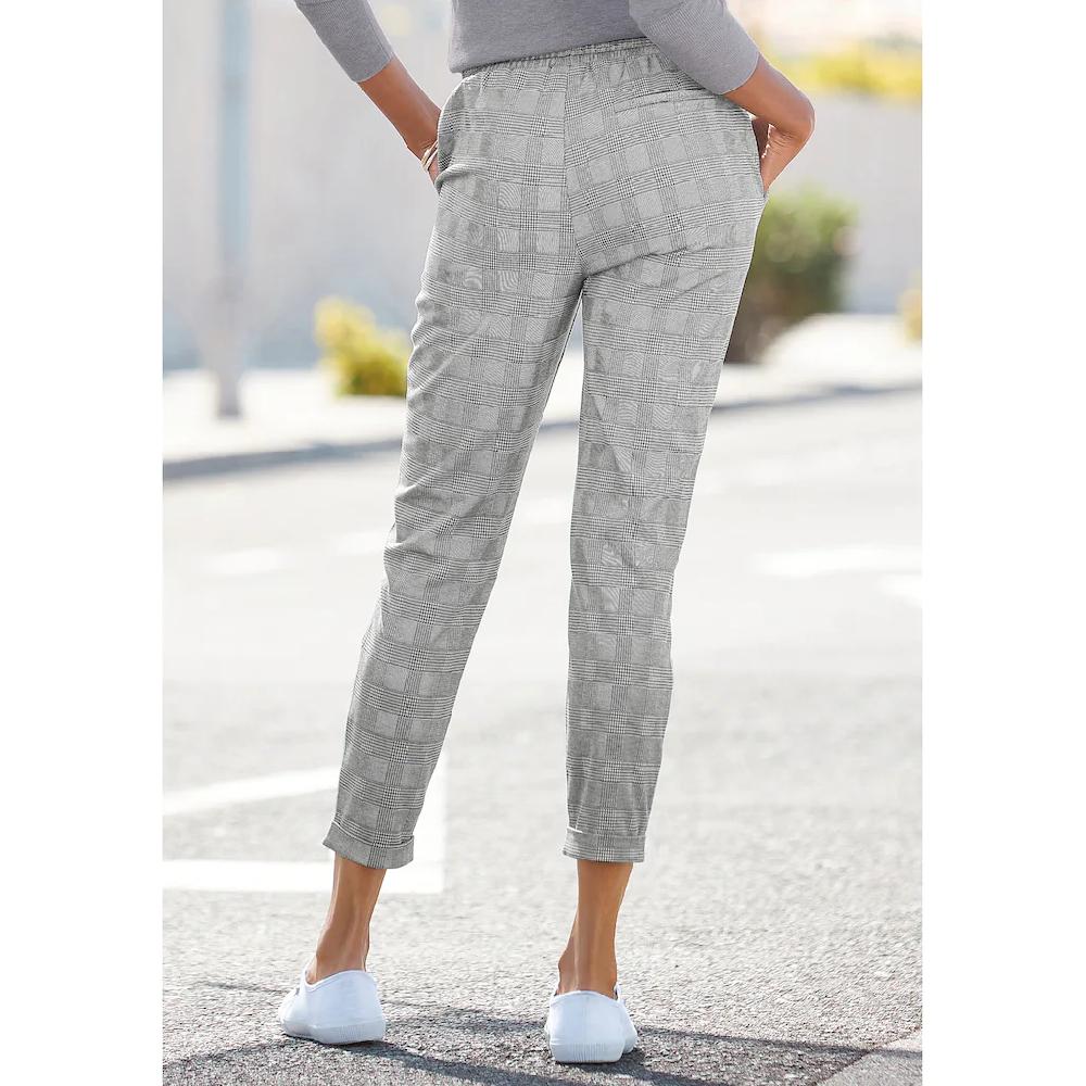 Vivance Jogger Pants mit Karomuster und seitlichen Taschen Karohose Bis zu 55% Rabatt