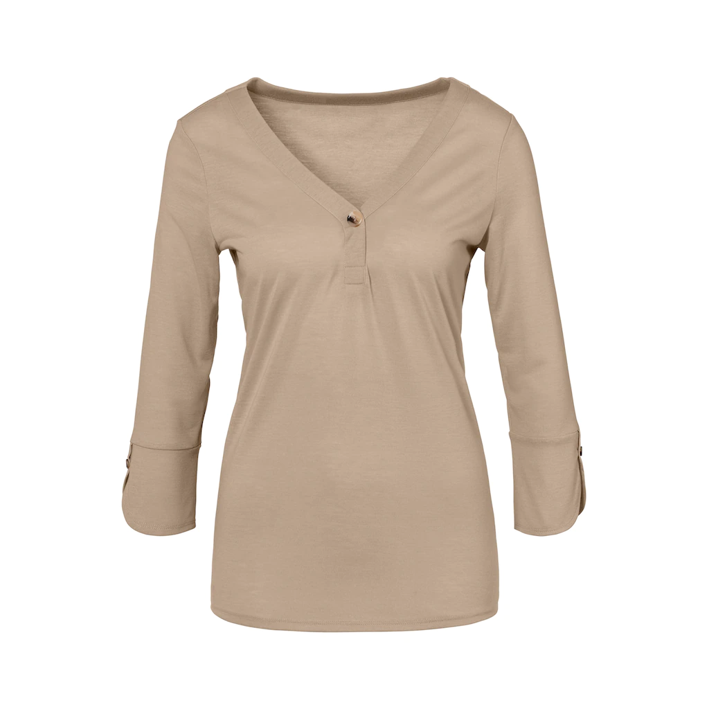 LASCANA Blusenshirt »mit Knopfdetails« aus weicher Qualität mit Viskose Nur noch ein Tag übrig