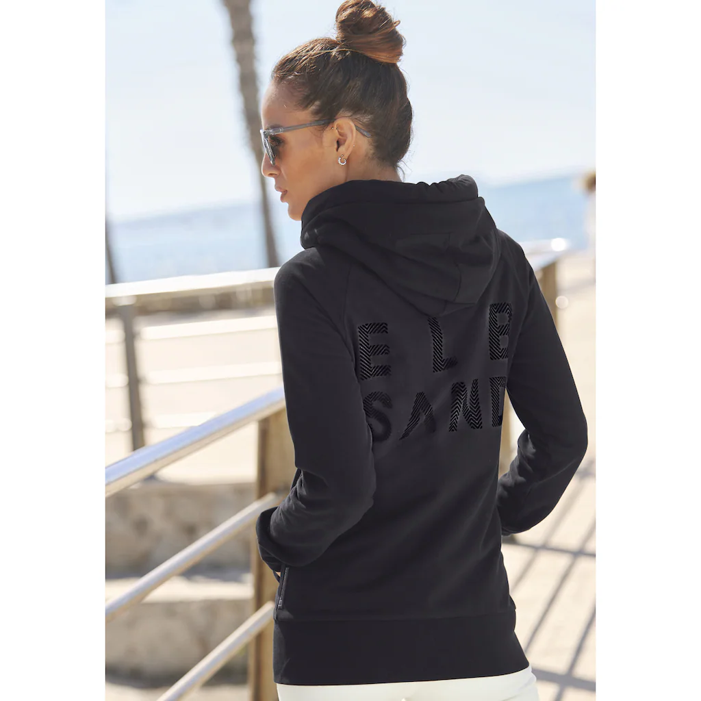 Elbsand Kapuzensweatjacke »Kria« mit Logodruck hinten lässige Freizeitjacke mit Taschen 50% Rabatt mit kostenlosem Versand