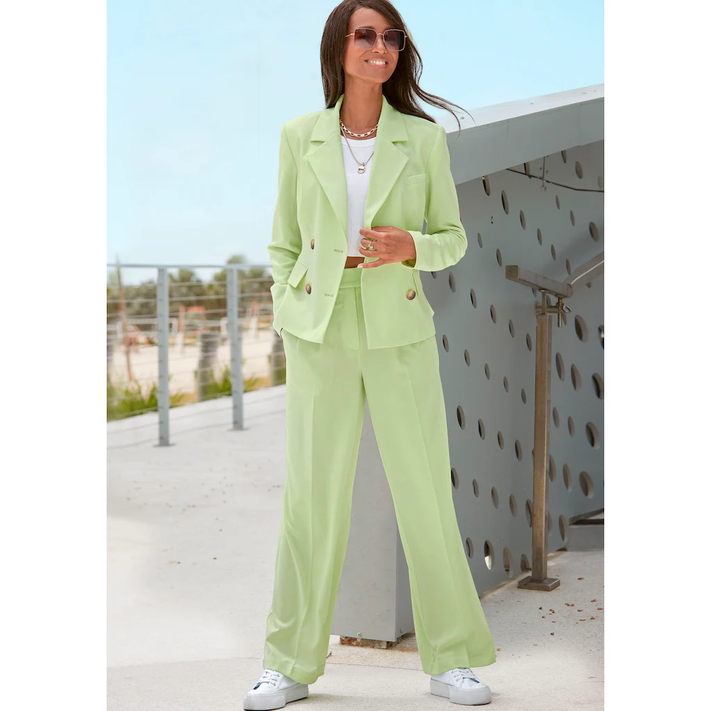 LASCANA Kurzblazer mit doppelreihigem Knopfverschluss Damenblazer sportlich-elegant Angebote