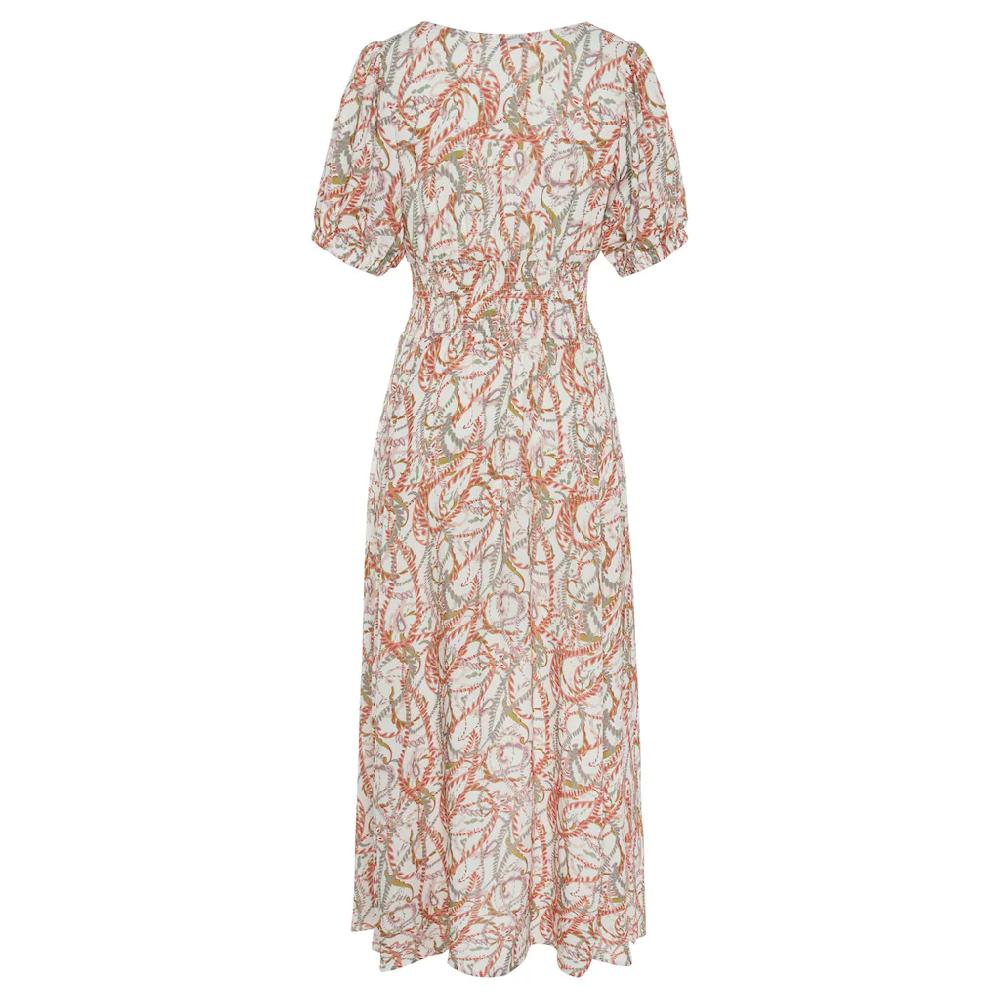 LASCANA Maxikleid mit Alloverdruck und V-Ausschnitt Sommerkleid Strandkleid Fabrikverkauf