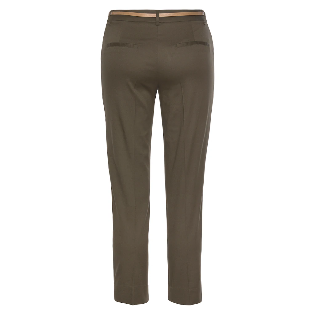 Vivance Chinohose (mit Gürtel in Lederoptik) in klassischer Basic-Form Stoffhose Business-Look Fabrikpreis
