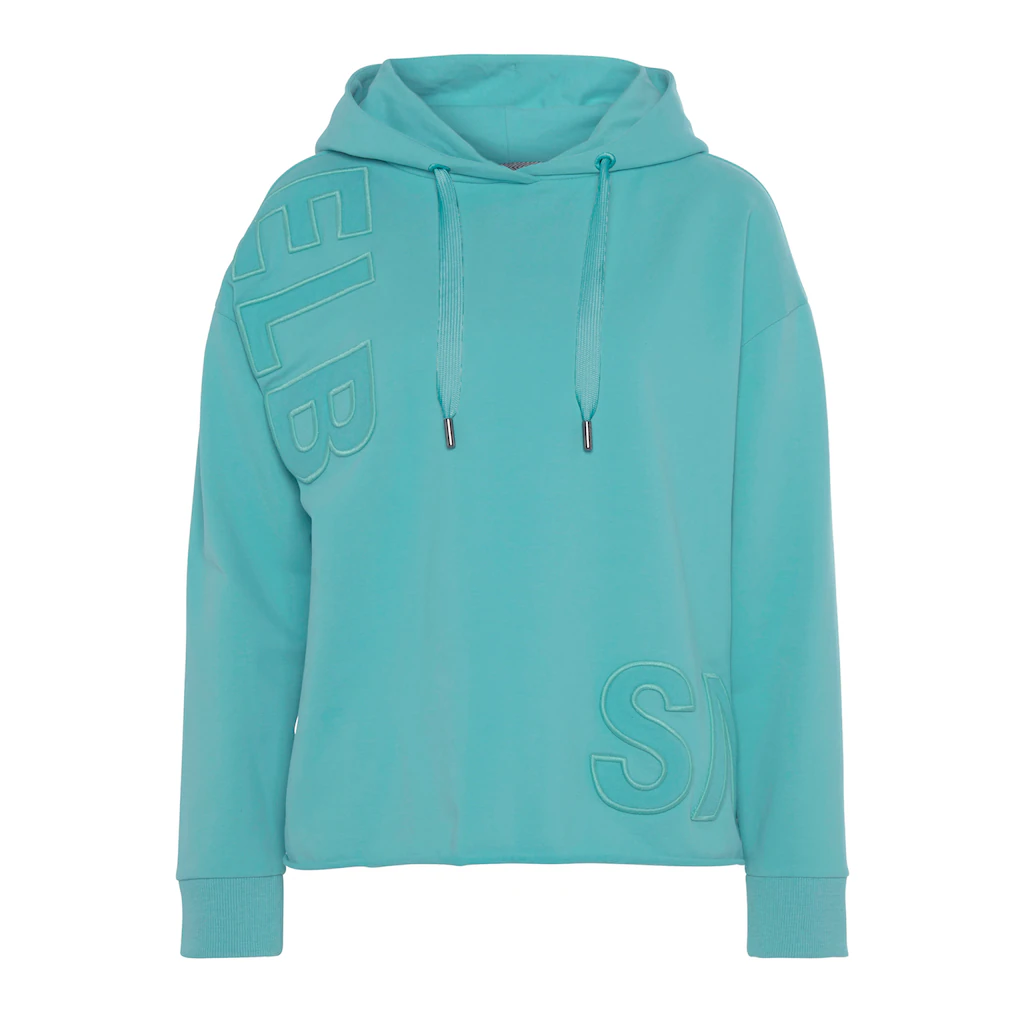 Elbsand Kapuzensweatshirt »Elgin« mit Logostickerei lockerer Hoodie aus elastischer Baumwolle Flash Sale