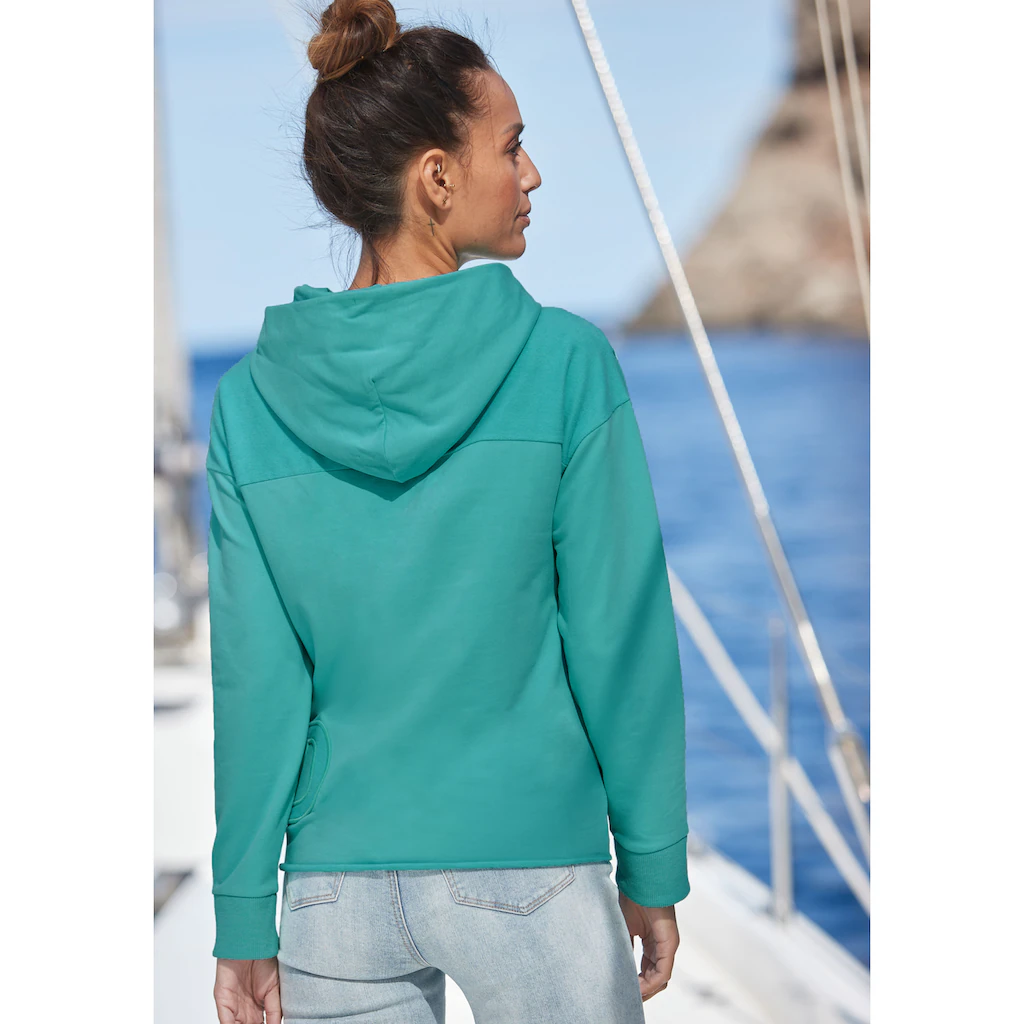 Elbsand Kapuzensweatshirt »Elgin« mit Logostickerei lockerer Hoodie aus elastischer Baumwolle Flash Sale