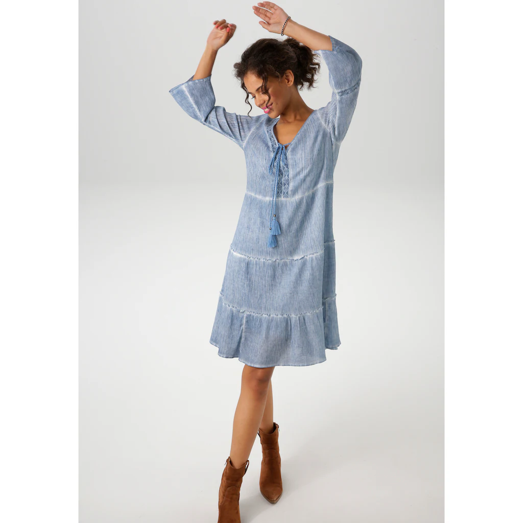 Aniston CASUAL Tunikakleid (mit Jersey-Unterkleid) mit aufwändiger Spitzenverzierung Muttertagsangebot
