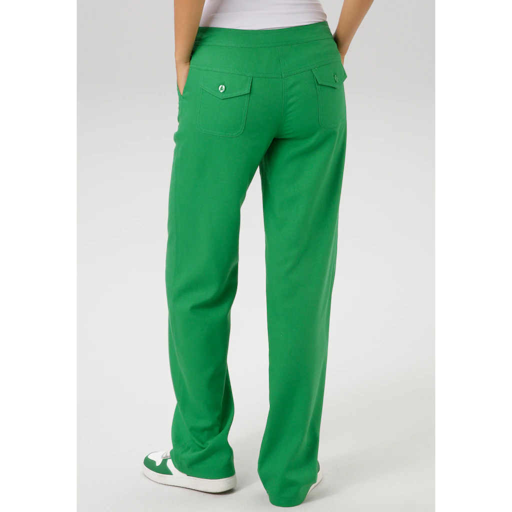 Aniston CASUAL Leinenhose mit Bindeband Top Angebot