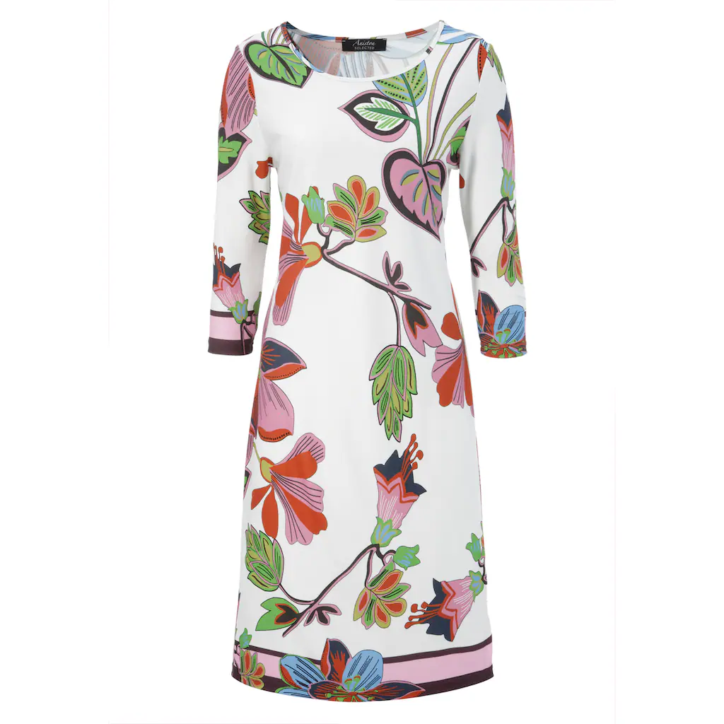 Aniston SELECTED Jerseykleid mit gestreiften Abschlüssen Blitzangebot