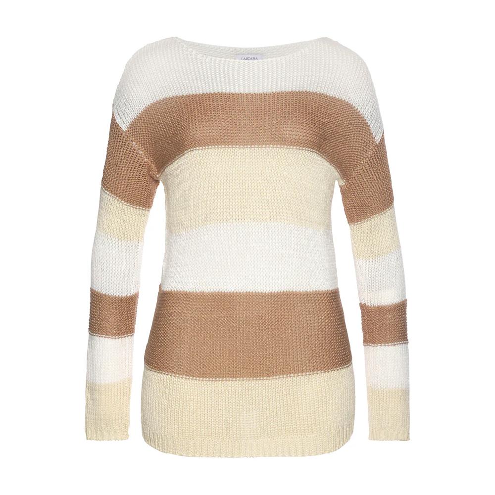 LASCANA Streifenpullover mit überschnittenen Schultern Strickpullover figurumspielend Bestseller