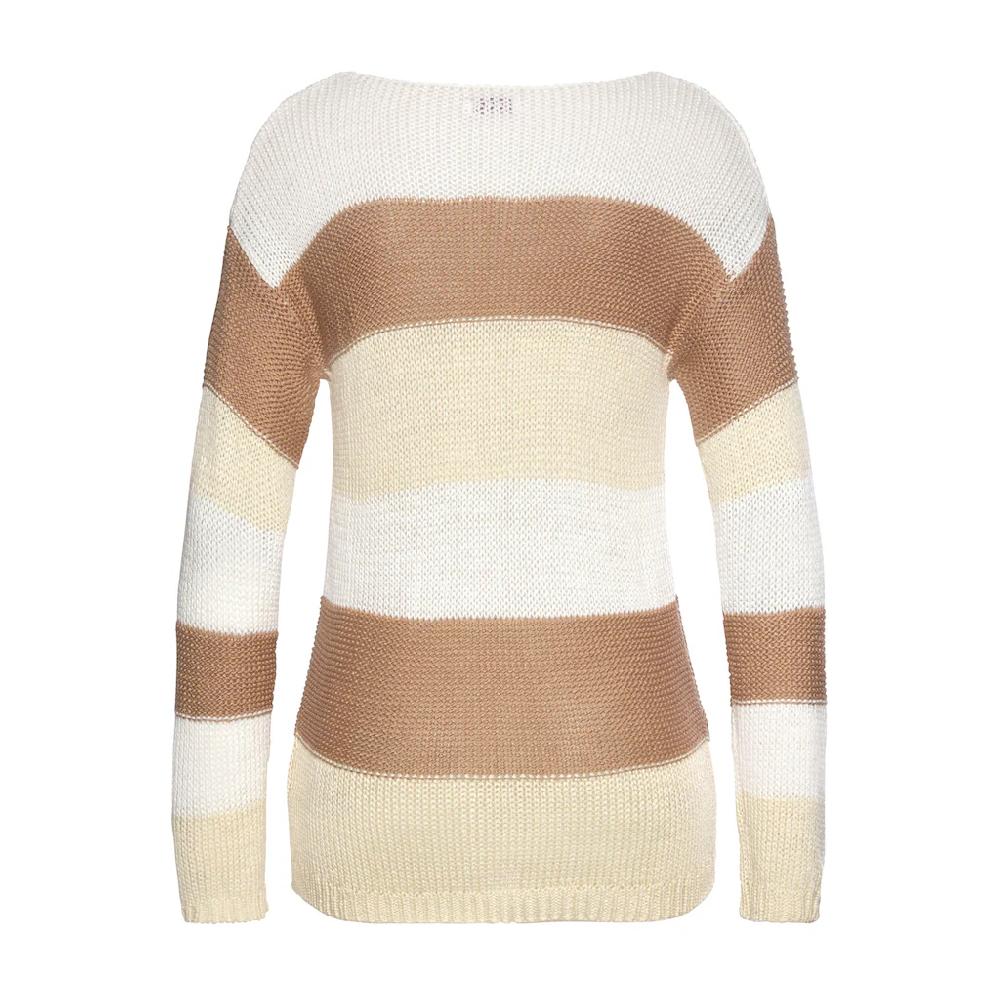 LASCANA Streifenpullover mit überschnittenen Schultern Strickpullover figurumspielend Bestseller