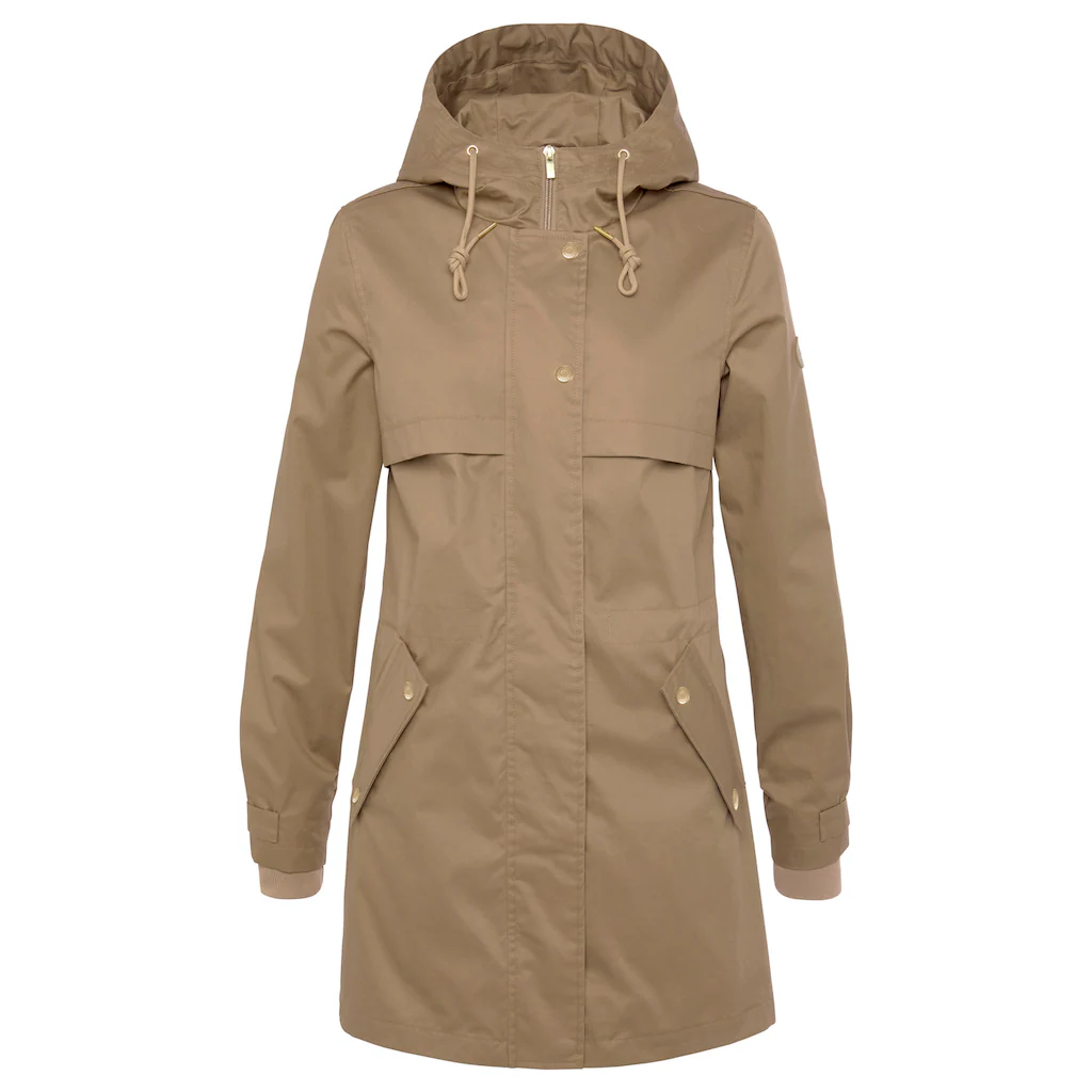 French Connection Outdoorjacke mit Kapuze Saumschlitz mit Druckknöpfen auf der Rückseite Kauf eins, bekomm eins gratis