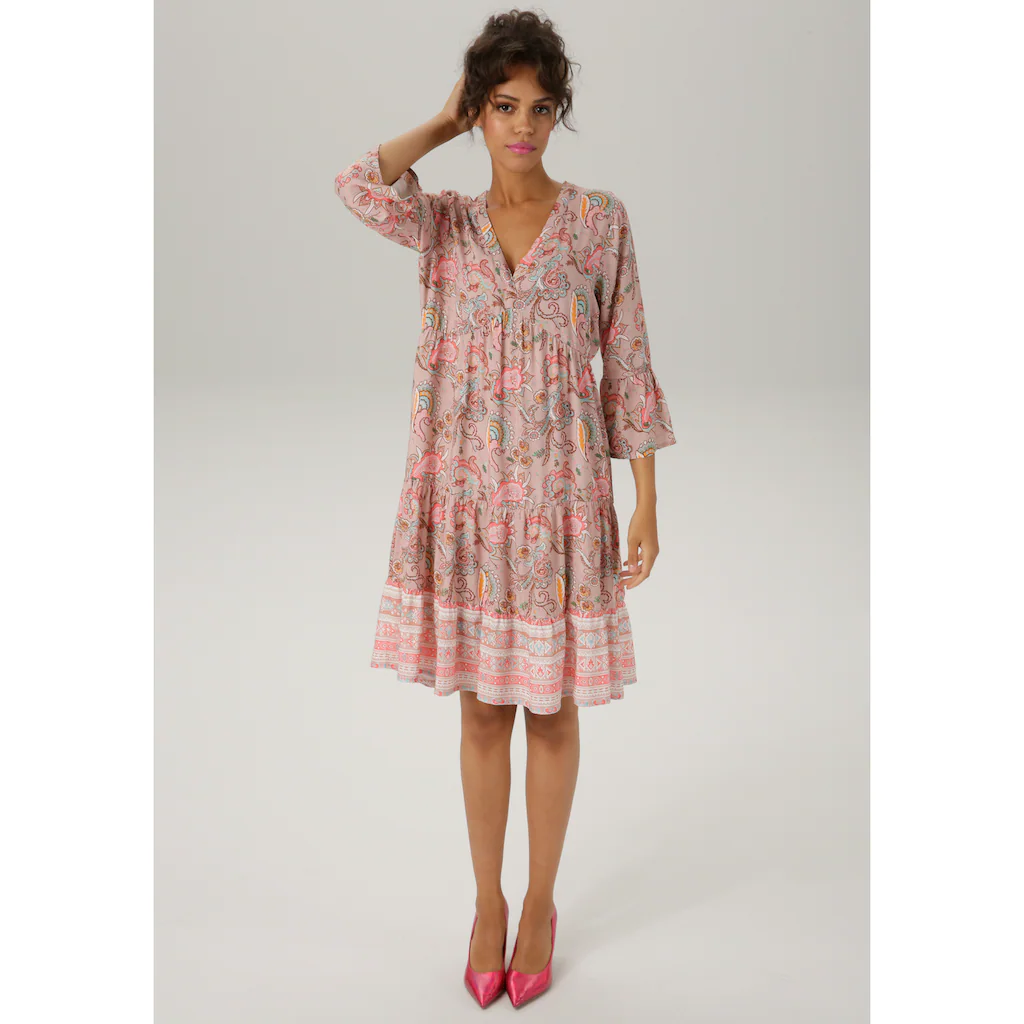 Aniston CASUAL Tunikakleid mit fantasievollem Druck Tiefpreis