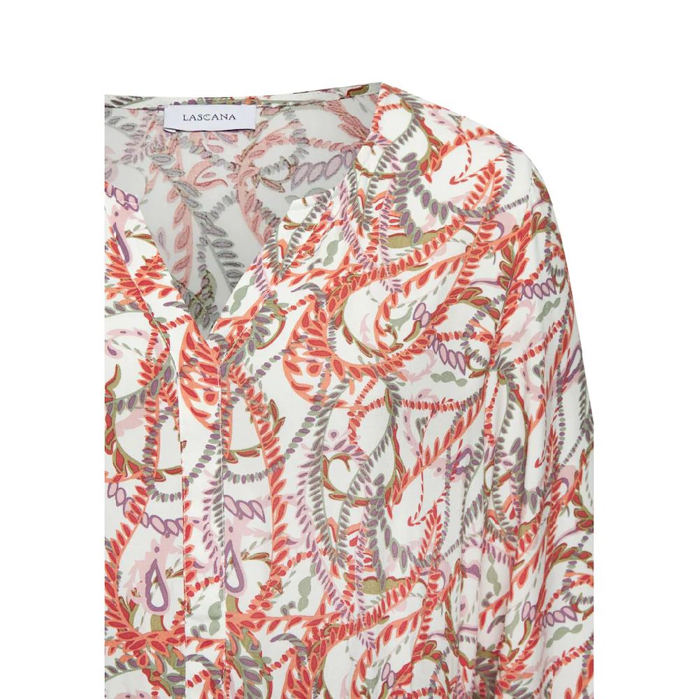 LASCANA Maxikleid mit Alloverprint und Volants langärmlig Druckkleid casual-chic Kostenlose Rückgabe