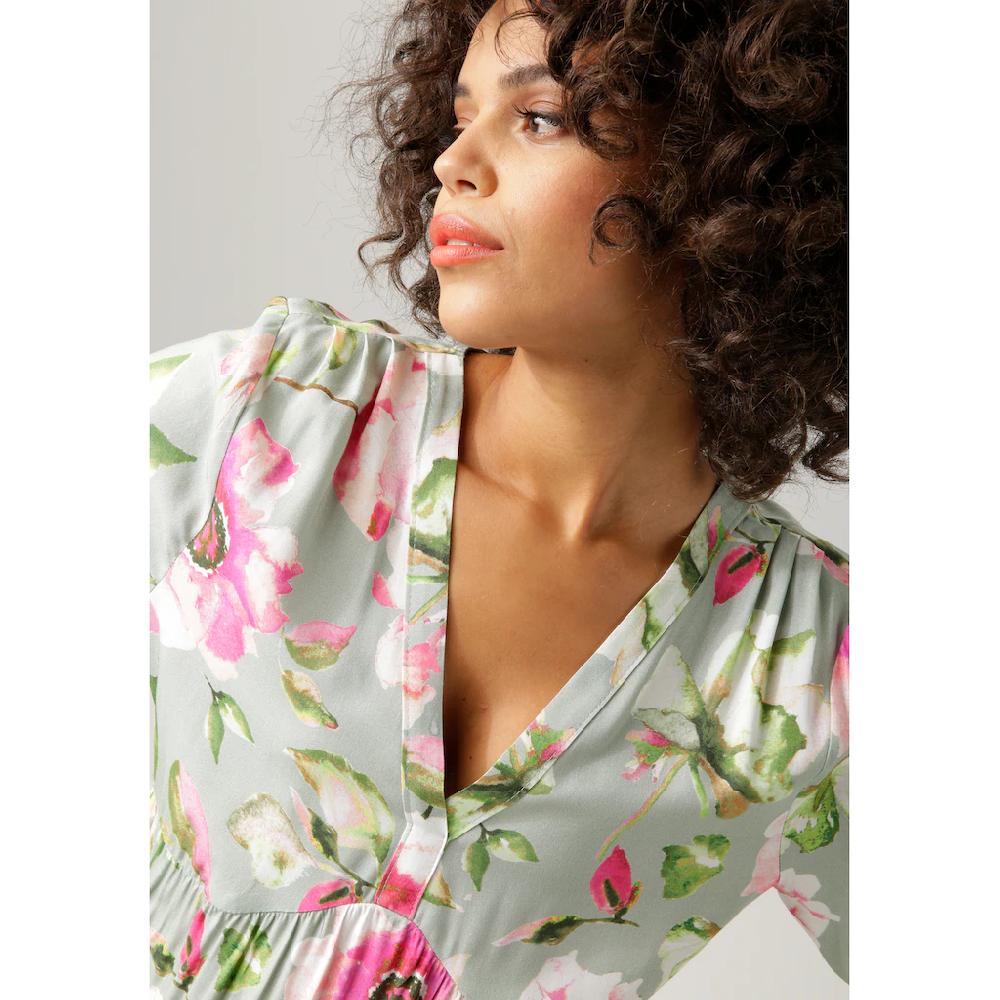 Aniston CASUAL Tunikakleid mit fantasievollem Blumendruck Neueste Stile
