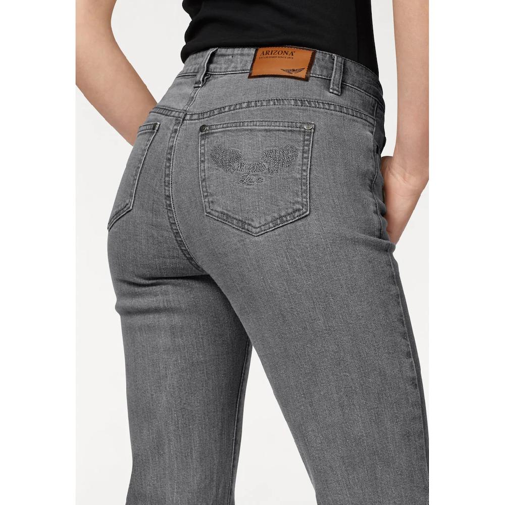 Arizona Bootcut-Jeans »Comfort-Fit« ausgestellte Beinform mit Eingrifftaschen High-Waist Vierteljährliche Förderung