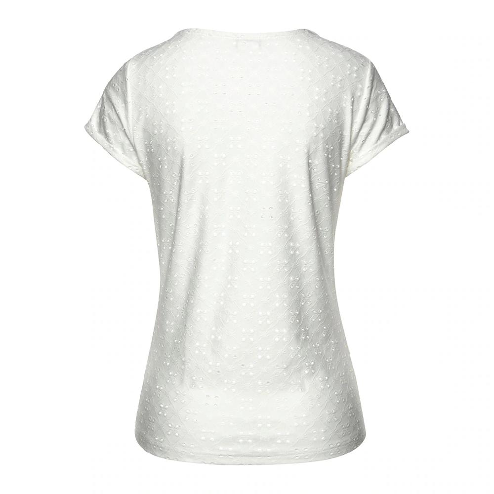 LASCANA Strandshirt mit Lochstickerei T-Shirt Kurzarmshirt Basic Discount Store für neue Produkte
