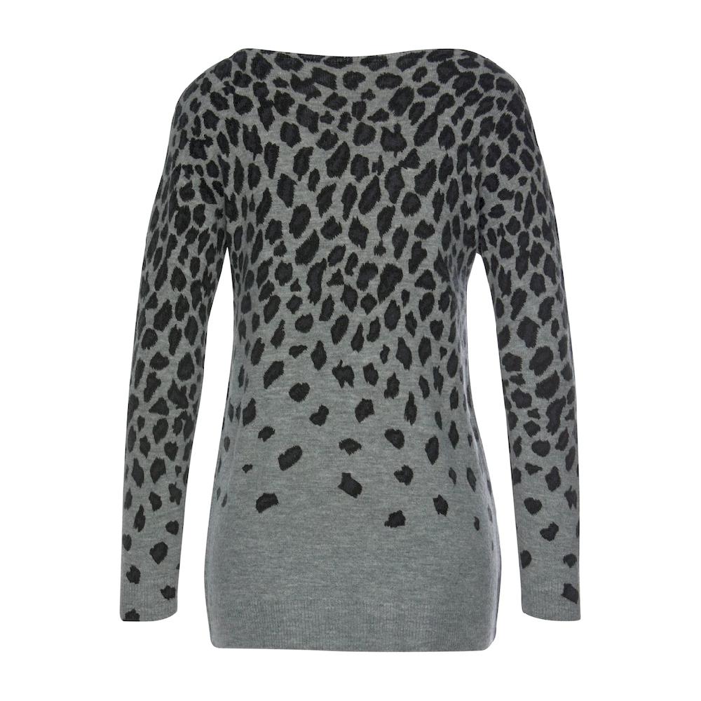 LASCANA Strickpullover mit Leomuster weicher Damenpullover mit Alloverprint Riesige Rabatte
