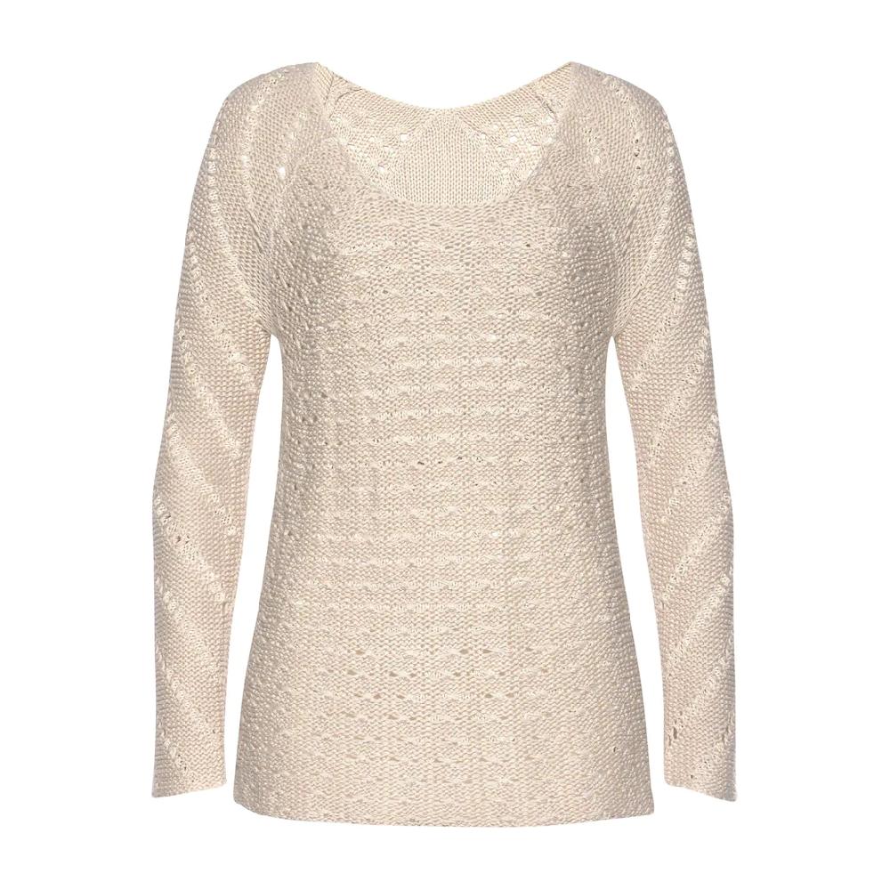 LASCANA Ajourpullover mit tollem Lochstrickmuster Strandpullover leicht transparent zollfrei