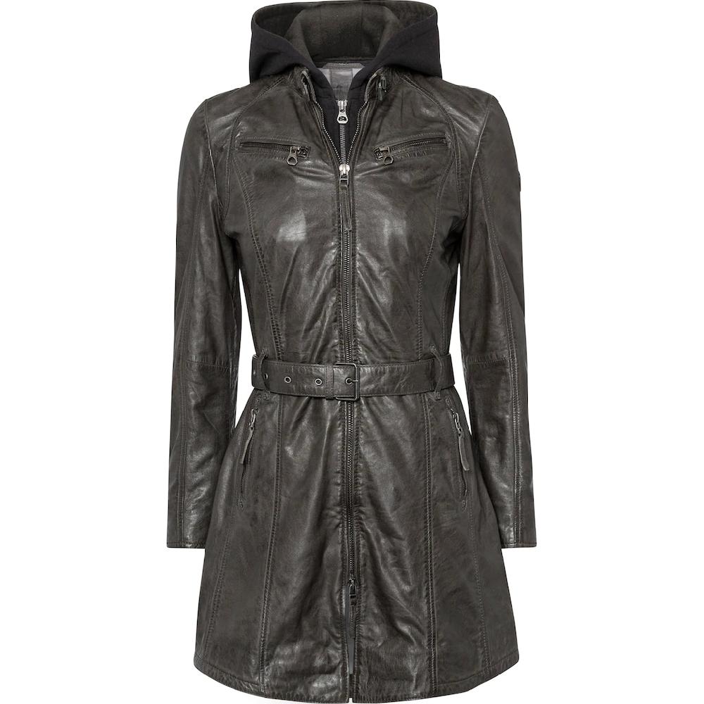 Mauritius Ledermantel »BENTE2« (mit Gürtel) lange Lederjacke mit Gürtel & abnehmbarem Kapuzen-Inlay Rabatte dieses Monats