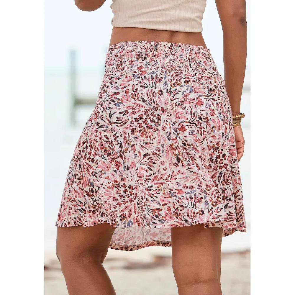 Vivance Jerseyrock mit Blumendruck Minirock Sommerrock Online