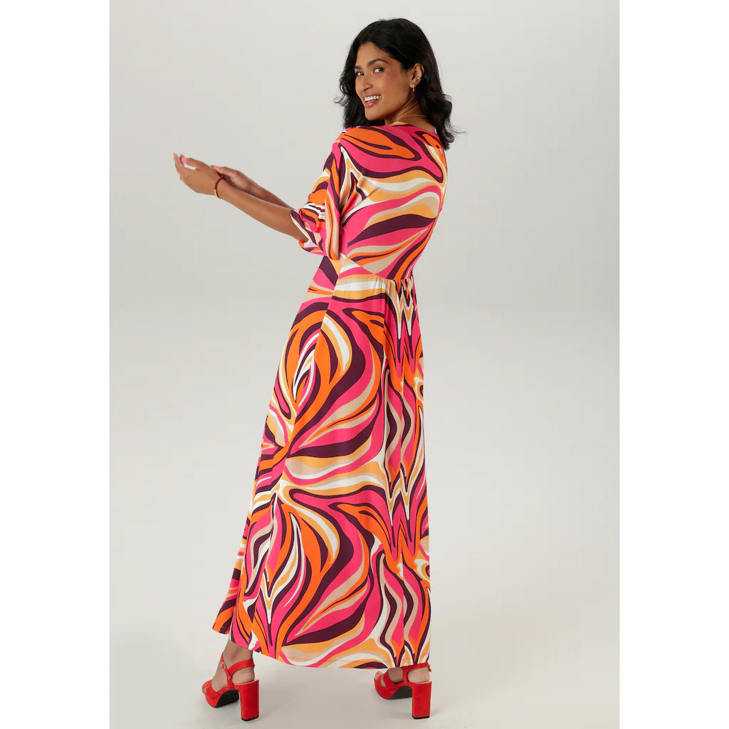 Aniston SELECTED Maxikleid mit weiten 3/4-langen Ärmeln - NEUE KOLLEKTION Outlet
