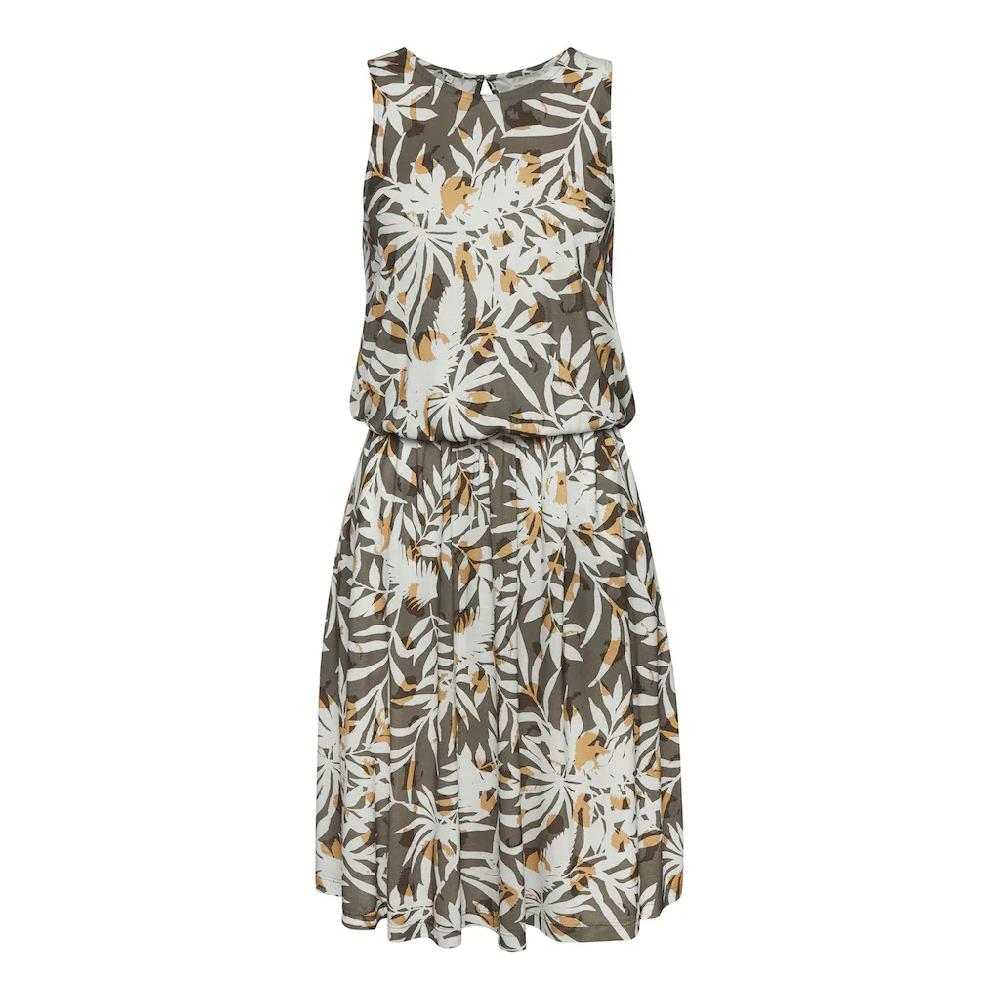 Vivance Jerseykleid mit Blätterdruck kurzes Sommerkleid Strandkleid Meist gekauft