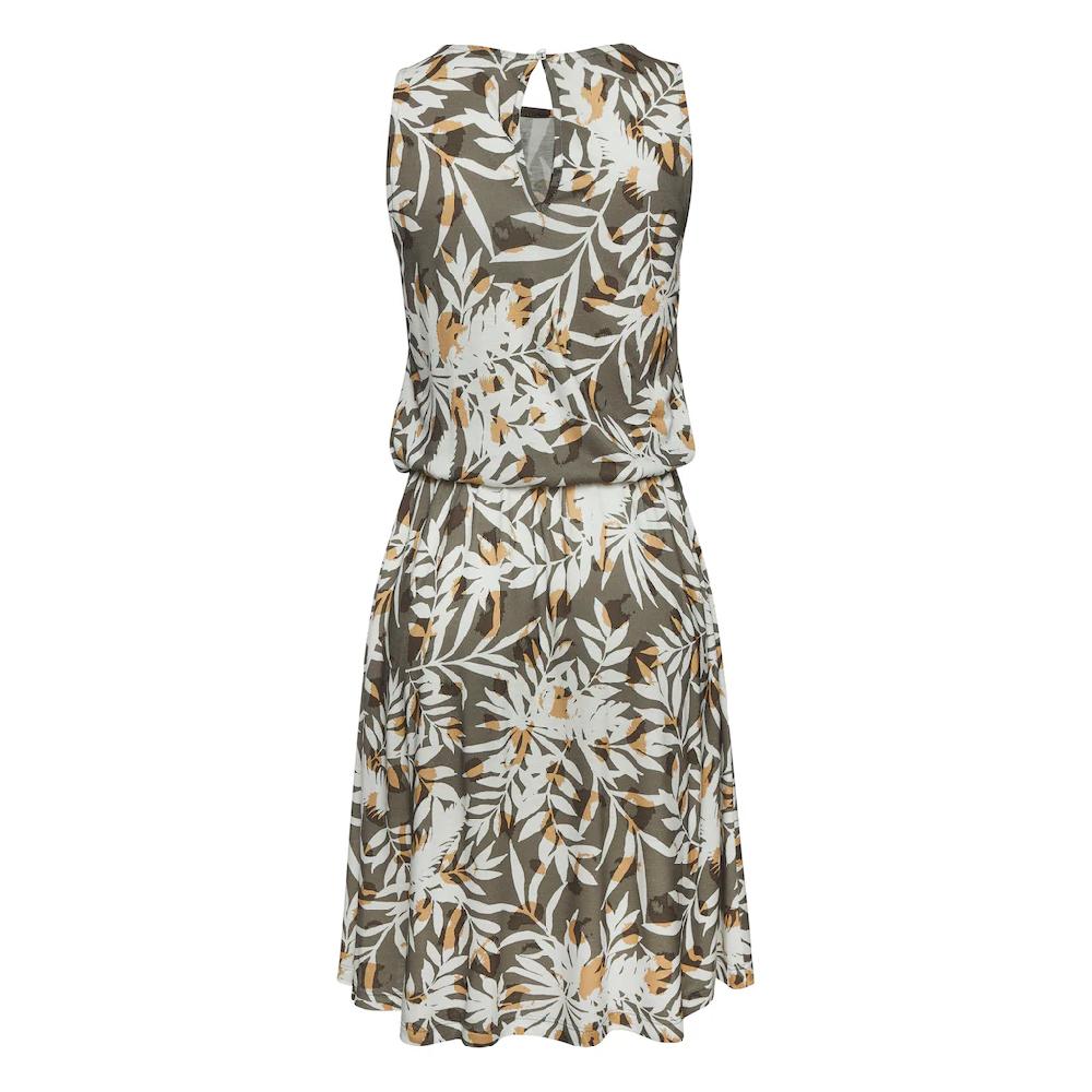 Vivance Jerseykleid mit Blätterdruck kurzes Sommerkleid Strandkleid Meist gekauft