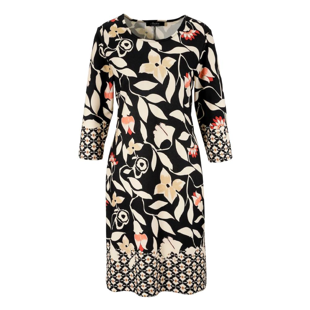 Aniston SELECTED Jerseykleid mit gemusterten Bordüren Versandkostenfrei
