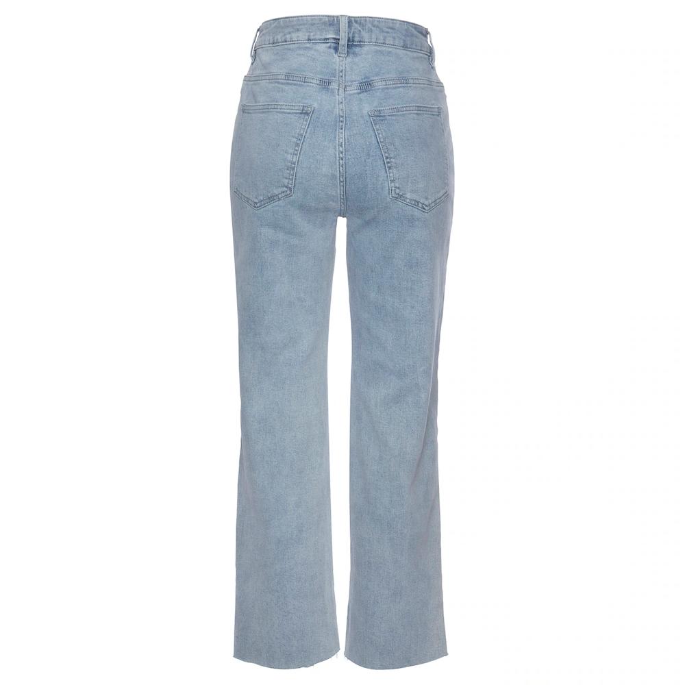 Buffalo Weite Jeans mit leicht ausgefranstem Beinabschluss Culotte Jeans in 7/8-Länge Preisnachlass