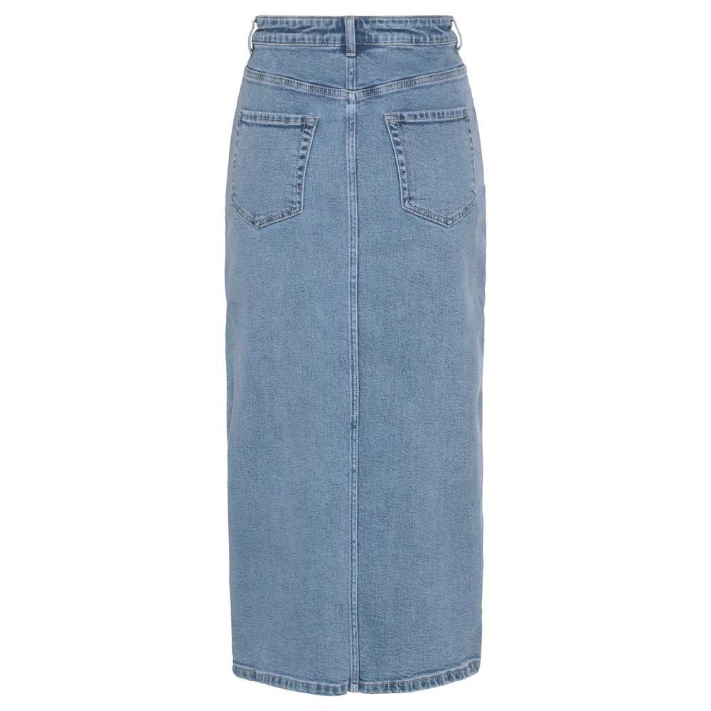 Buffalo Jeansrock in modischer Midilänge elastischer Denimrock mit Schlitz Sommerrock Vatertagsangebot