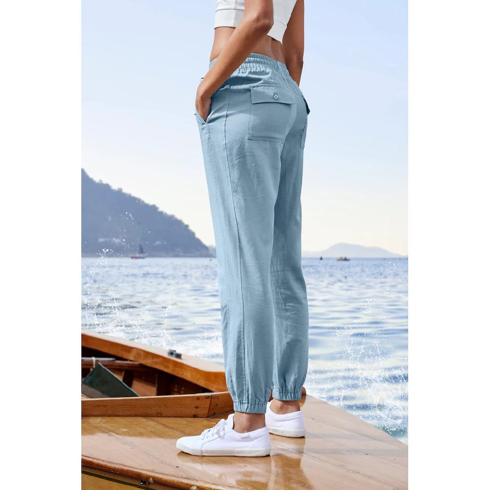 LASCANA Schlupfhose aus Webware elastische Stoffhose mit Taschen Top Angebot