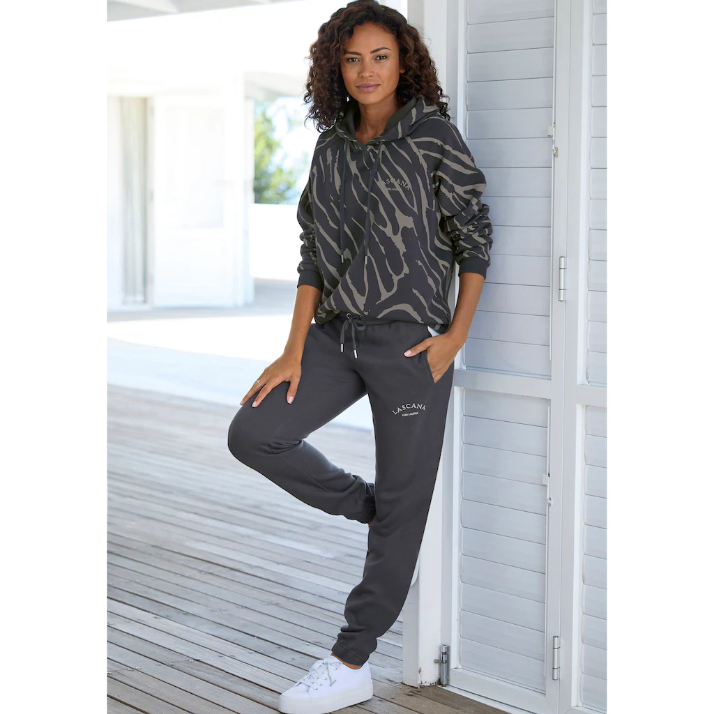 LASCANA Kapuzensweatshirt mit Zebramuster Loungewear Kauf eins, bekomm eins gratis