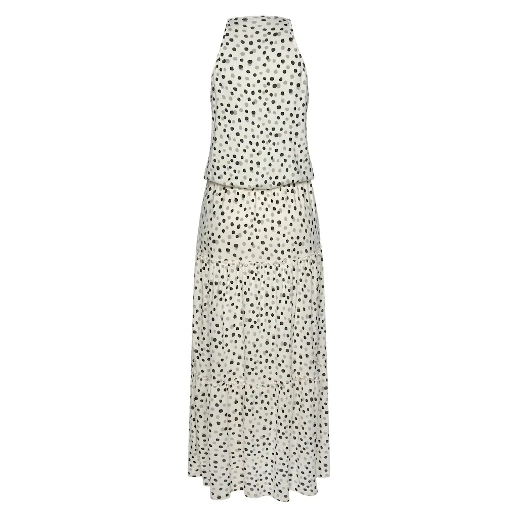 Buffalo Maxikleid mit Pünktchendruck fließendes Sommerkleid Jerseykleid Sonderangebote