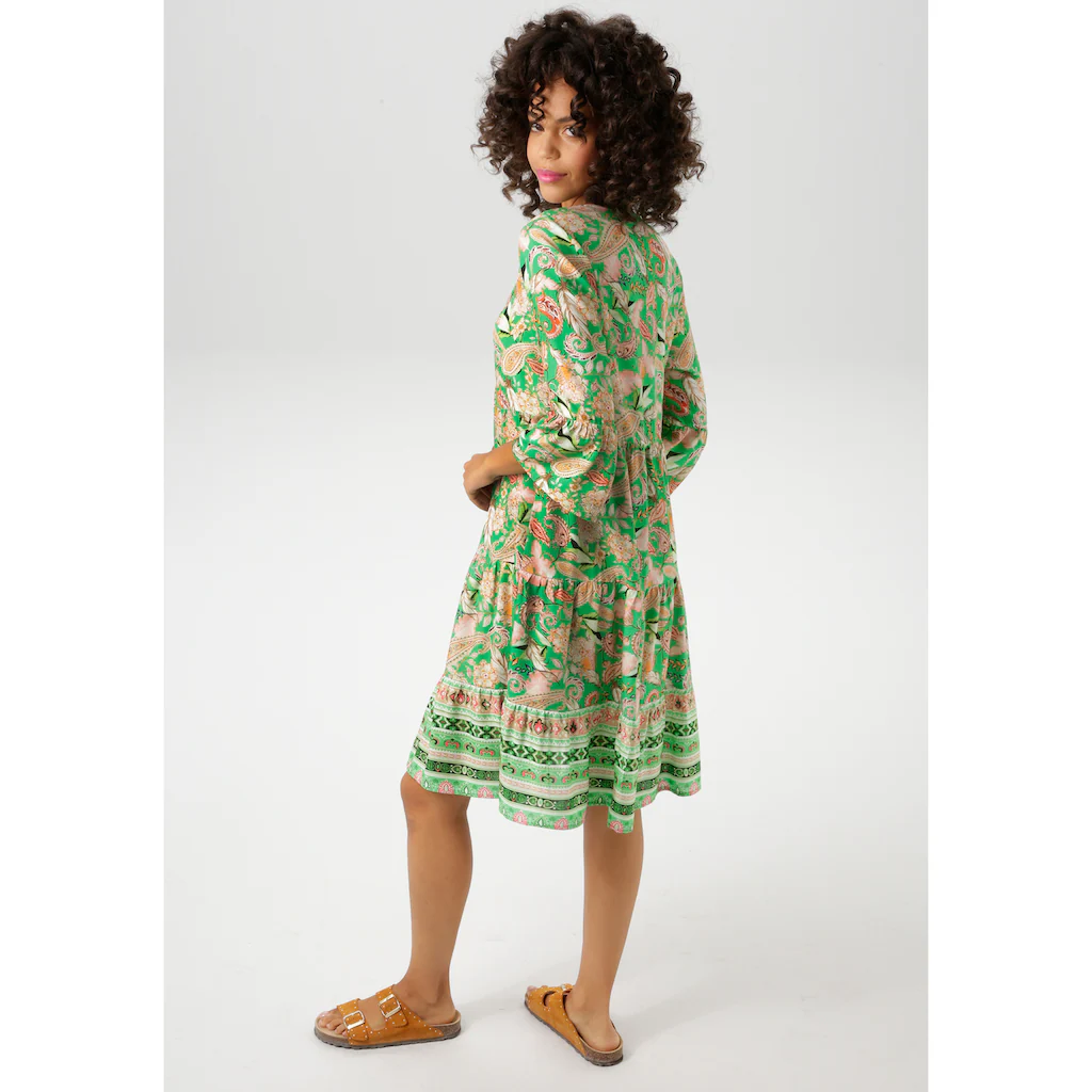 Aniston CASUAL Tunikakleid mit fantasievolle farbharmonischen Druck - NEUE KOLLEKTION Wochenangebot