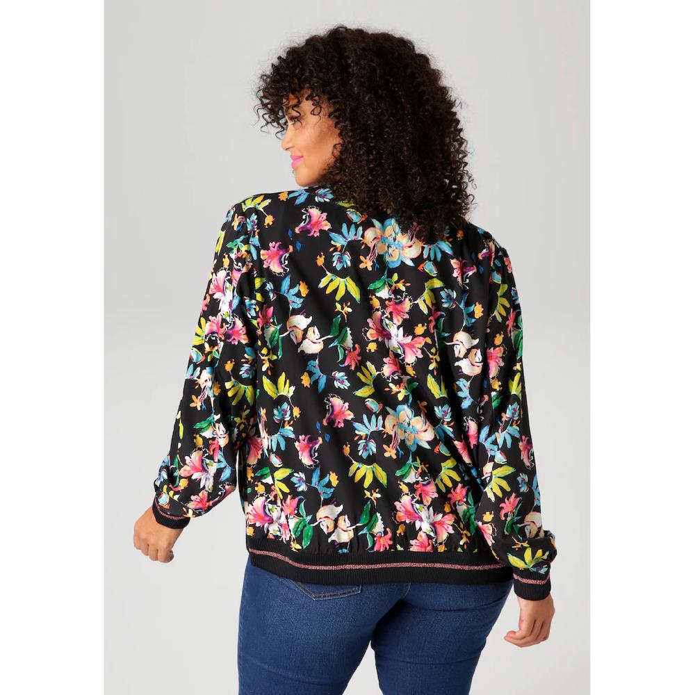 Aniston PLUS Blouson Mit Blumendruck - NEUE KOLLEKTION Begrenzte Freigabe