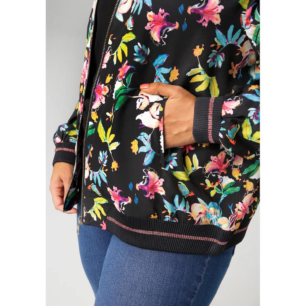 Aniston PLUS Blouson Mit Blumendruck - NEUE KOLLEKTION Begrenzte Freigabe