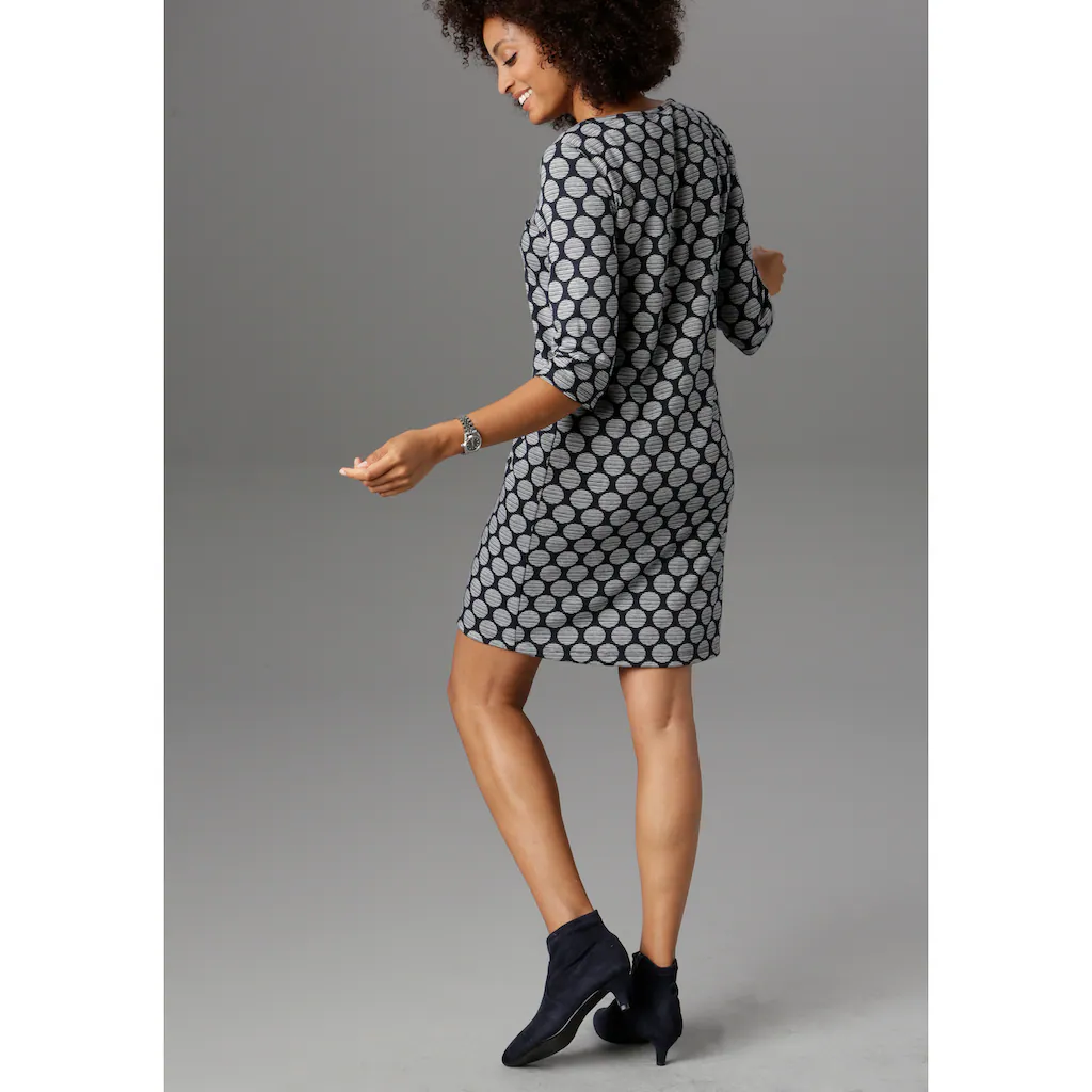 Aniston SELECTED Jerseykleid mit Punkten & Streifen Neueste Stile