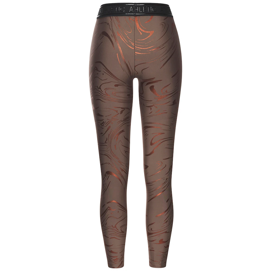 LASCANA ACTIVE Funktionsleggings Sportleggings mit glänzendem Print und 3D Schriftzug Letzte 2 Tage