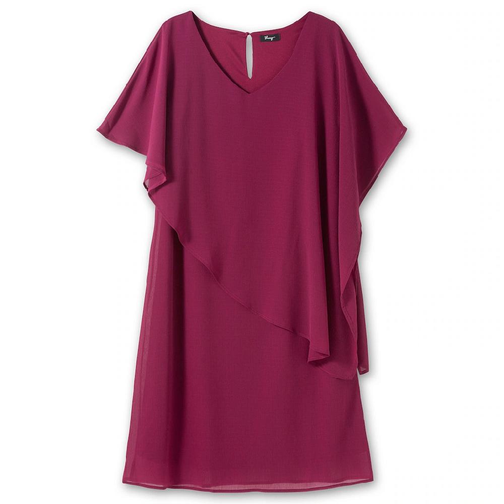 Sheego Cocktailkleid »Große Größen« mit asymetrischem Cape Zeitbegrenzte Promotion
