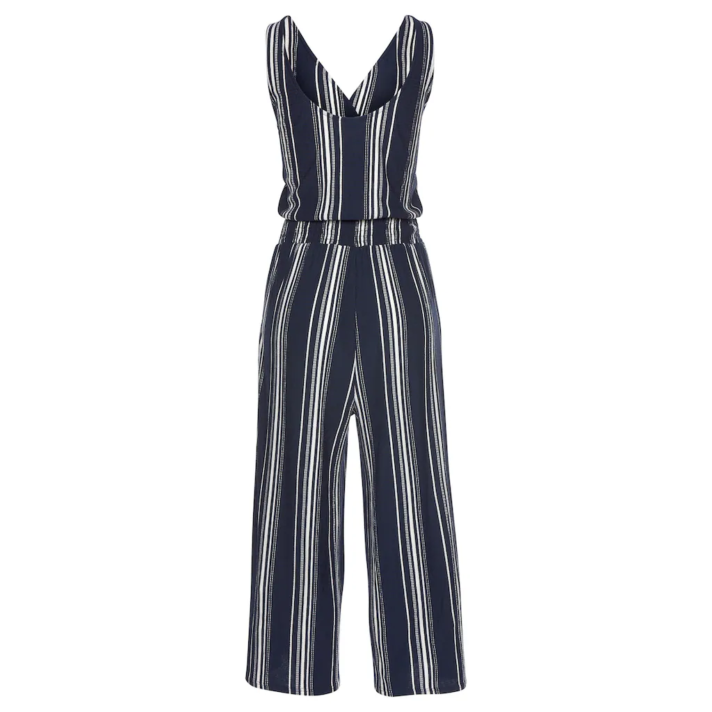 LASCANA Culotte-Overall aus strukturierter Ware sommerlicher Jumpsuit mit Streifen Bis zu 65% Rabatt