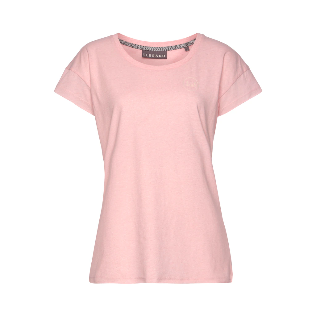 Elbsand T-Shirt »Ranva« mit Logodruck Kurzarmshirt aus Baumwoll-Mix sportlich Bis zu 55% Rabatt