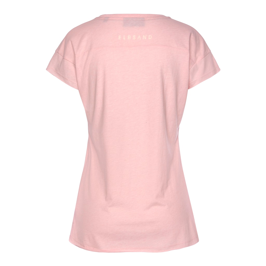 Elbsand T-Shirt »Ranva« mit Logodruck Kurzarmshirt aus Baumwoll-Mix sportlich Bis zu 55% Rabatt