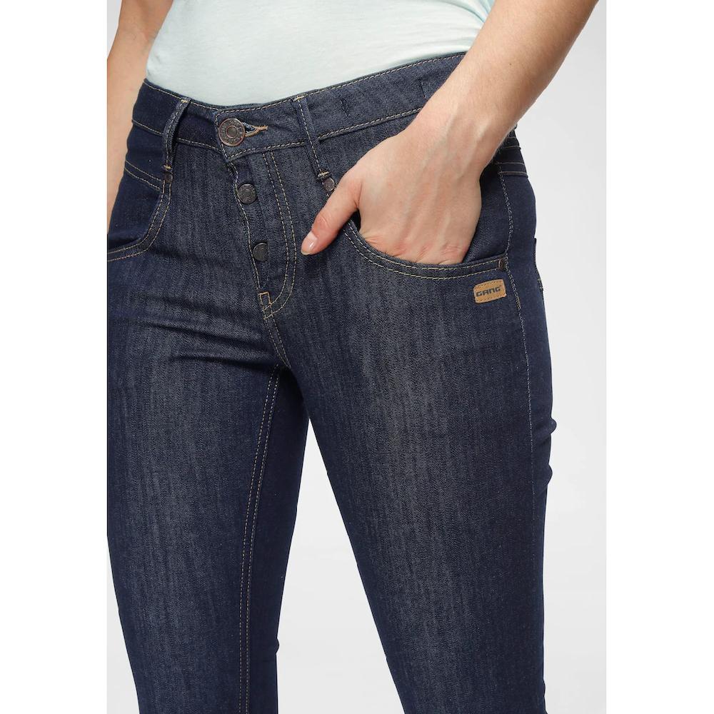 GANG Skinny-fit-Jeans »94MEDINA« mit stylischer halb offener Knopfleiste 50% Rabatt mit kostenlosem Versand